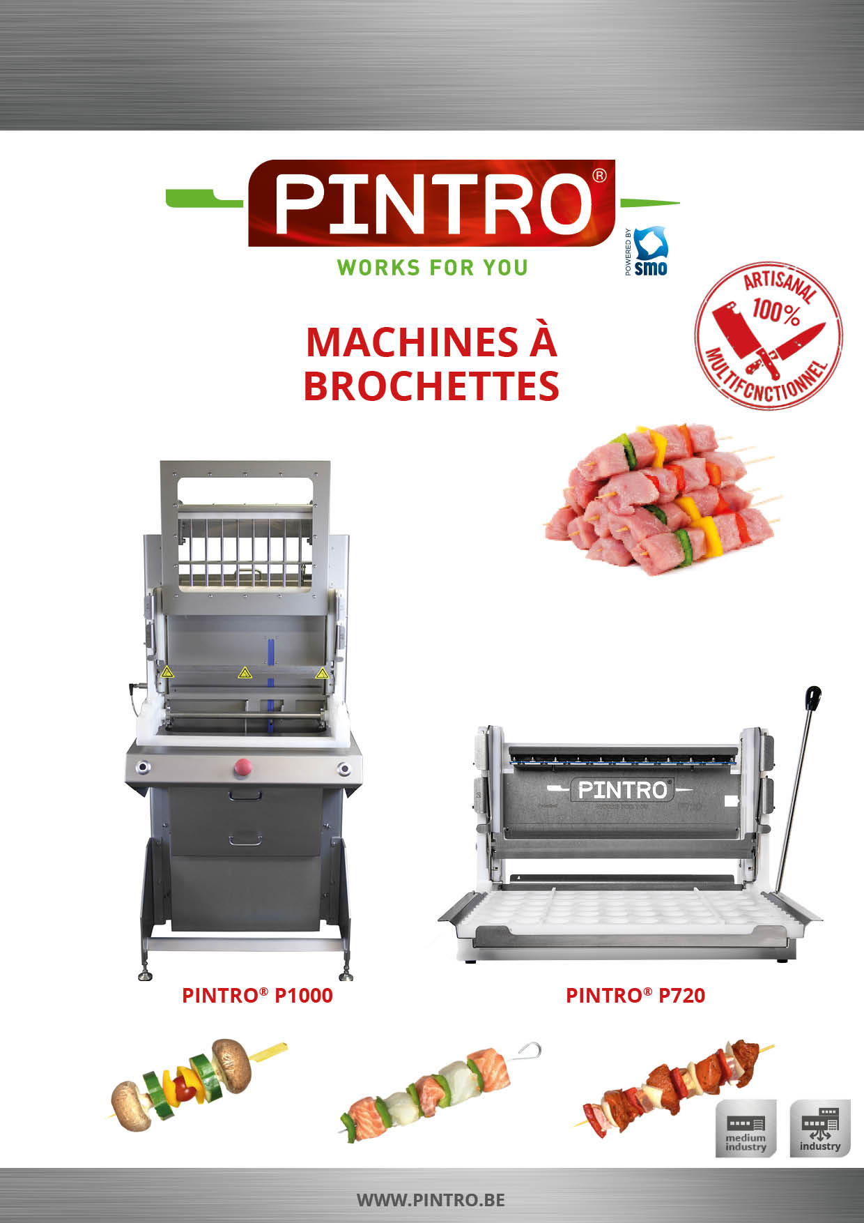 Machines a brochettes manuelle semi automatique PINTRO brochure