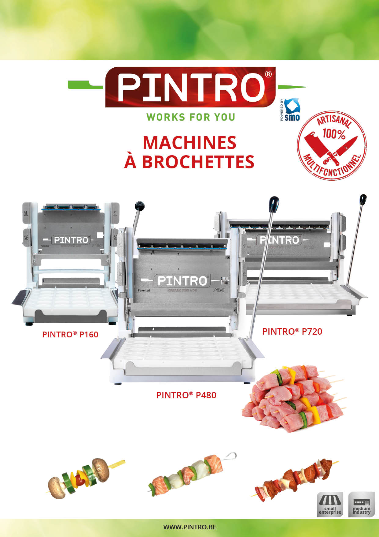 PINTRO machines a brochettes manuelles brochure